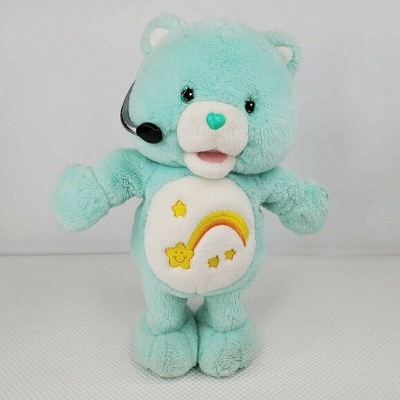 Care Bears Wish Bear Let's Get Physical Exercise Workout Bear Sings Dances - Picture 1 of 10